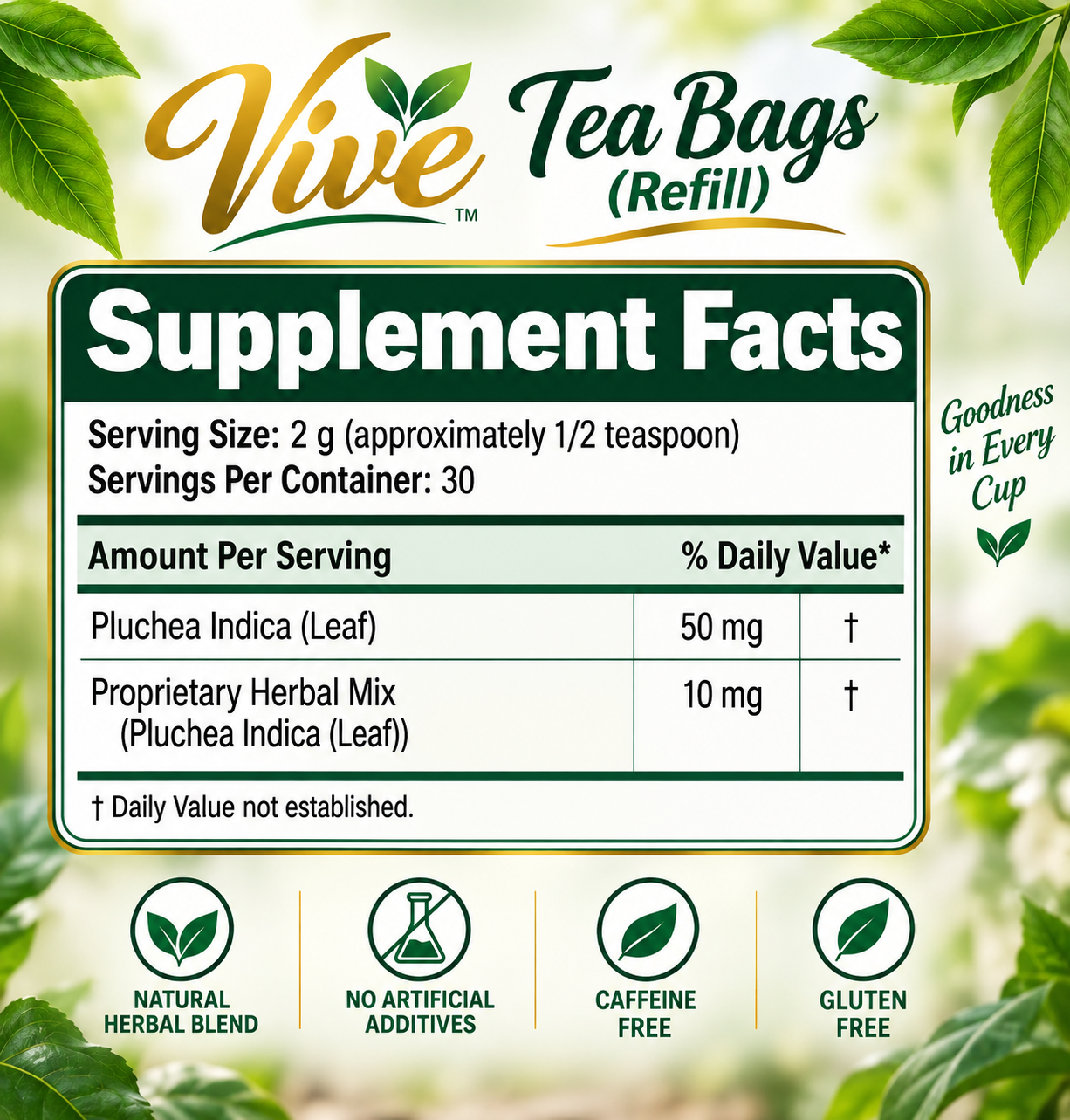 vive tea bags refill vive tea bags refill